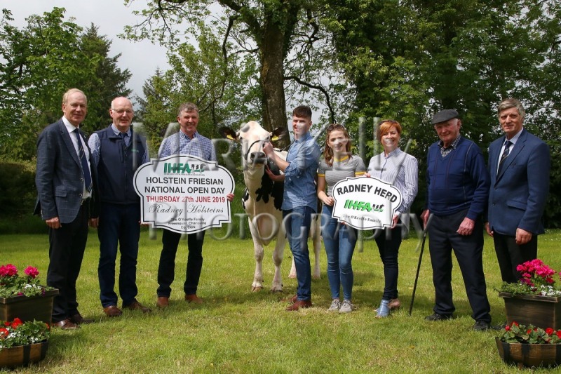 30-05-19, At the launch of the IHFA Open Day, Charles Gallagher, CE IHFA; Patrick Gaynor, President of IHFA; Henry, Liam, Julie, Marie and Mossy O’Keeffe of Radney Herd, host family with Peter Ging, Chairperson IHFA. The IHFA Open Day will be held at the Radney Herd, Freemount, Charleville, Co. Cork on Thursday 27th of June. All welcome. Photo Maria Kelly